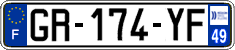 French license plate, SIV (ordinary)