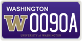 Washington, Specialty plates (1234A)