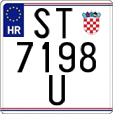 License plate of Croatia, Motorcycles