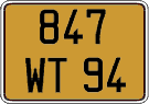 French license plate, FNI