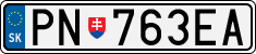 License plate of Slovakia, Cars