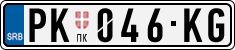 License plate of Serbia, Cars