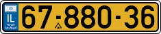 License plate of Israel, Regular plates