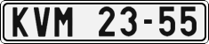 License plate of the Czech Republic, Cars (1960)