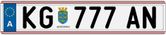 License plate of Austria, Regular plates