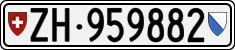 License plate of Switzerland, Cars