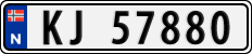License plate of Norway, Cars