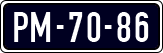License plate of the Netherlands, Imported oldtimers (cars)