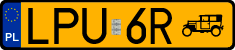 License plates of Poland, Oldtimers