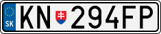 License plate of Slovakia, Cars