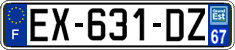 French license plate, SIV (ordinary)