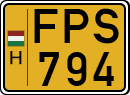 license plates of Hungary, Commercial vehicles (1990)