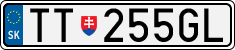 License plate of Slovakia, Cars