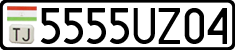 License plate of Tajikistan, Private owners (2009)