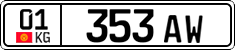 License plate of Kyrgyzstan, Organizations (2016)