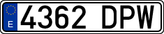 License plates of Spain, Ordinary (2000)