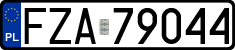 License plates of Poland, Regular car plates