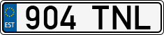 License plate of Estonia, Regular car plates