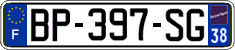 French license plate, SIV (ordinary)