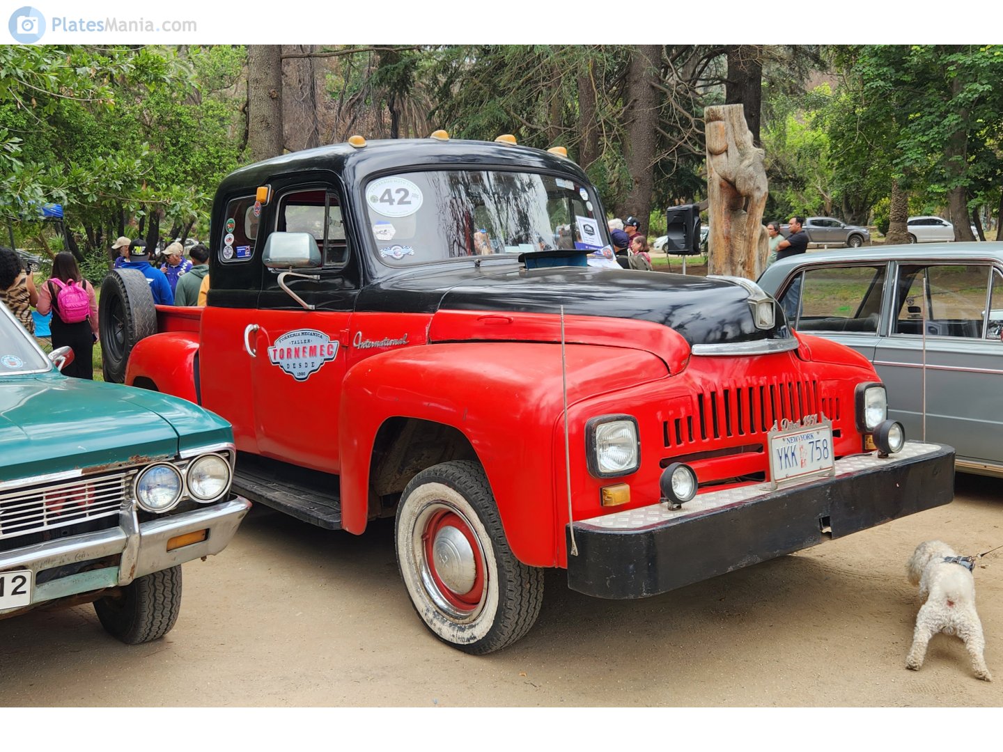 YKK 758, License plate without vehicle 