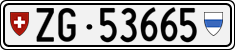 License plate of Switzerland, Cars