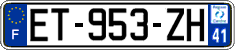 French license plate, SIV (ordinary)