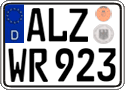 German license plate, Regular plates