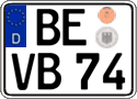 German license plate, Regular plates