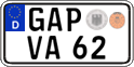 German license plate, Regular plates