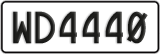 License plate of New Zealand, AB1(234)