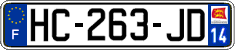French license plate, SIV (ordinary)
