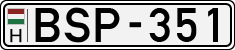 license plates of Hungary, Cars (1990)