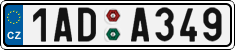 License plate of the Czech Republic, Cars (2001)