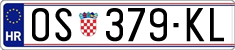 License plate of Croatia, Regular plates