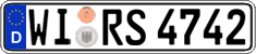 German license plate, Regular plates