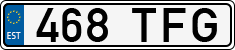 License plate of Estonia, Regular car plates