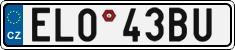 License plate of the Czech Republic, Electric vehicles