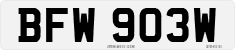 License plate of the United Kingdom, 1963 year system