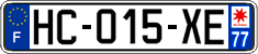 French license plate, SIV (ordinary)
