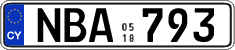 License plate of Cyprus, Regular plates