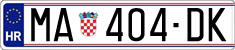 License plate of Croatia, Regular plates