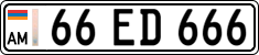 License plate of Armenia, Private owners