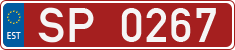 License plate of Estonia, Sportcars