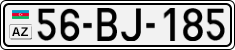 License plate of Azerbaijan, Cars