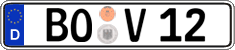 German license plate, Regular plates