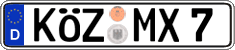 German license plate, Regular plates