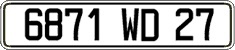 French license plate, FNI