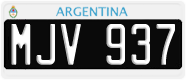 License plate of Argentina, Cars (1995, ABC 123)
