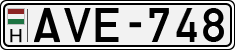 license plates of Hungary, Cars (1990)