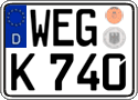 German license plate, Regular plates